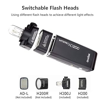 Amazon.com : Godox AD200Pro AD200 Pro Strobe Pocket Flash